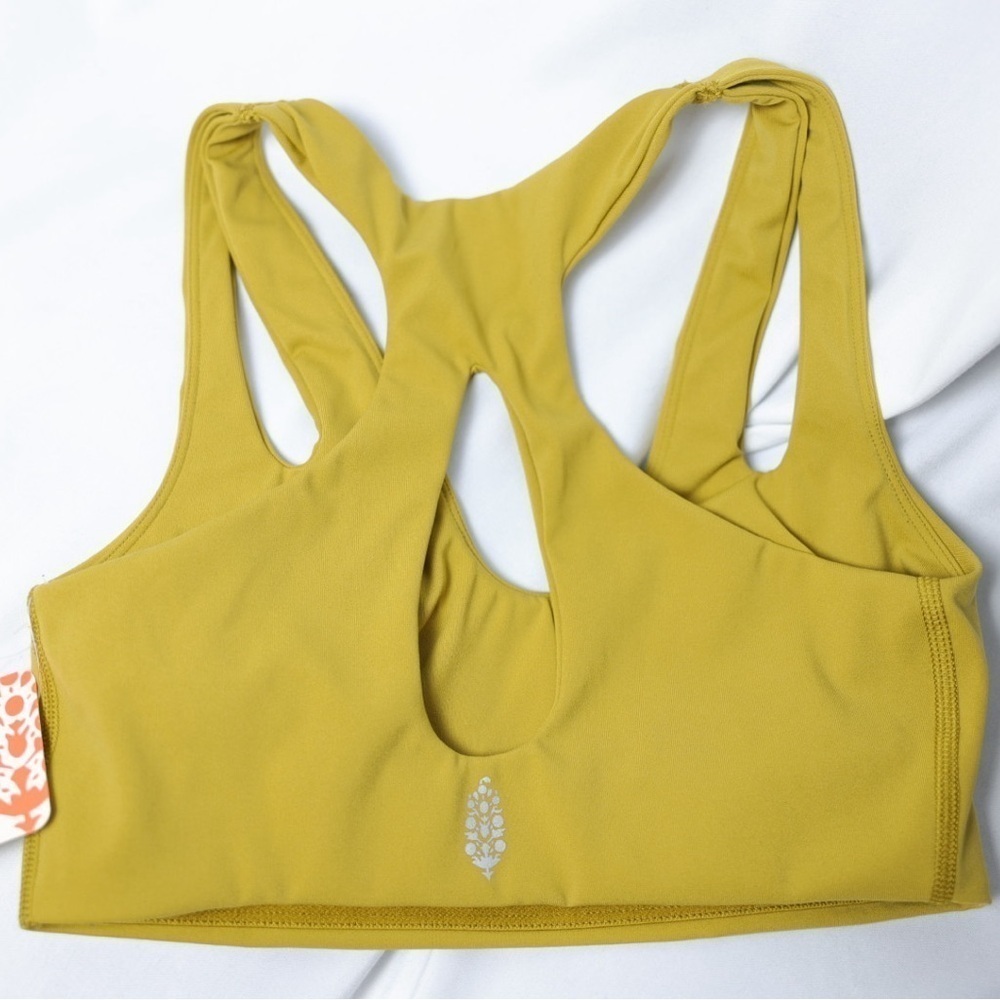 New Free People Movement racerback marigold sports bra, size XS - Picture 7 of 13